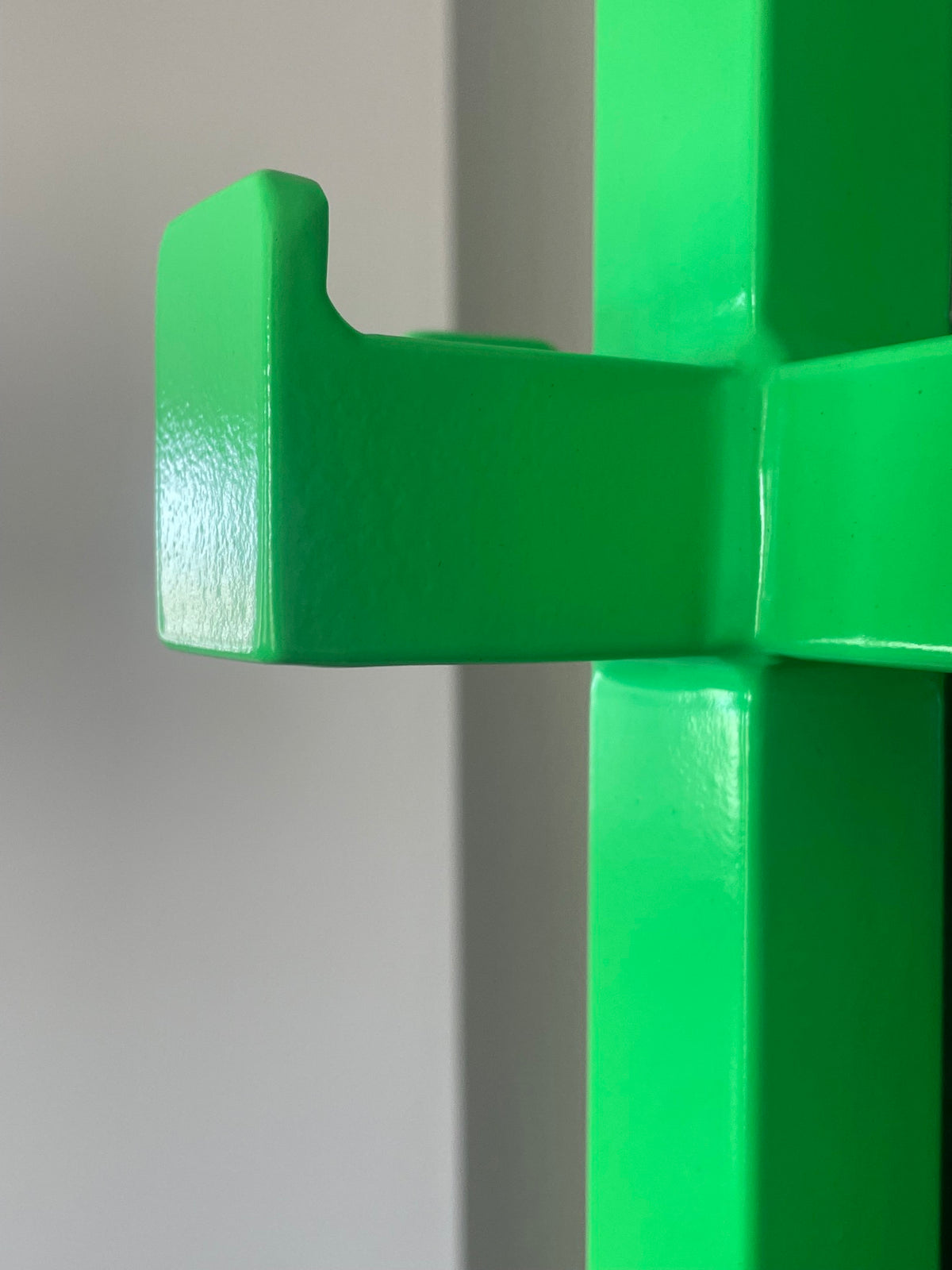 the STAND - heavy duty steel coat rack in bright green
