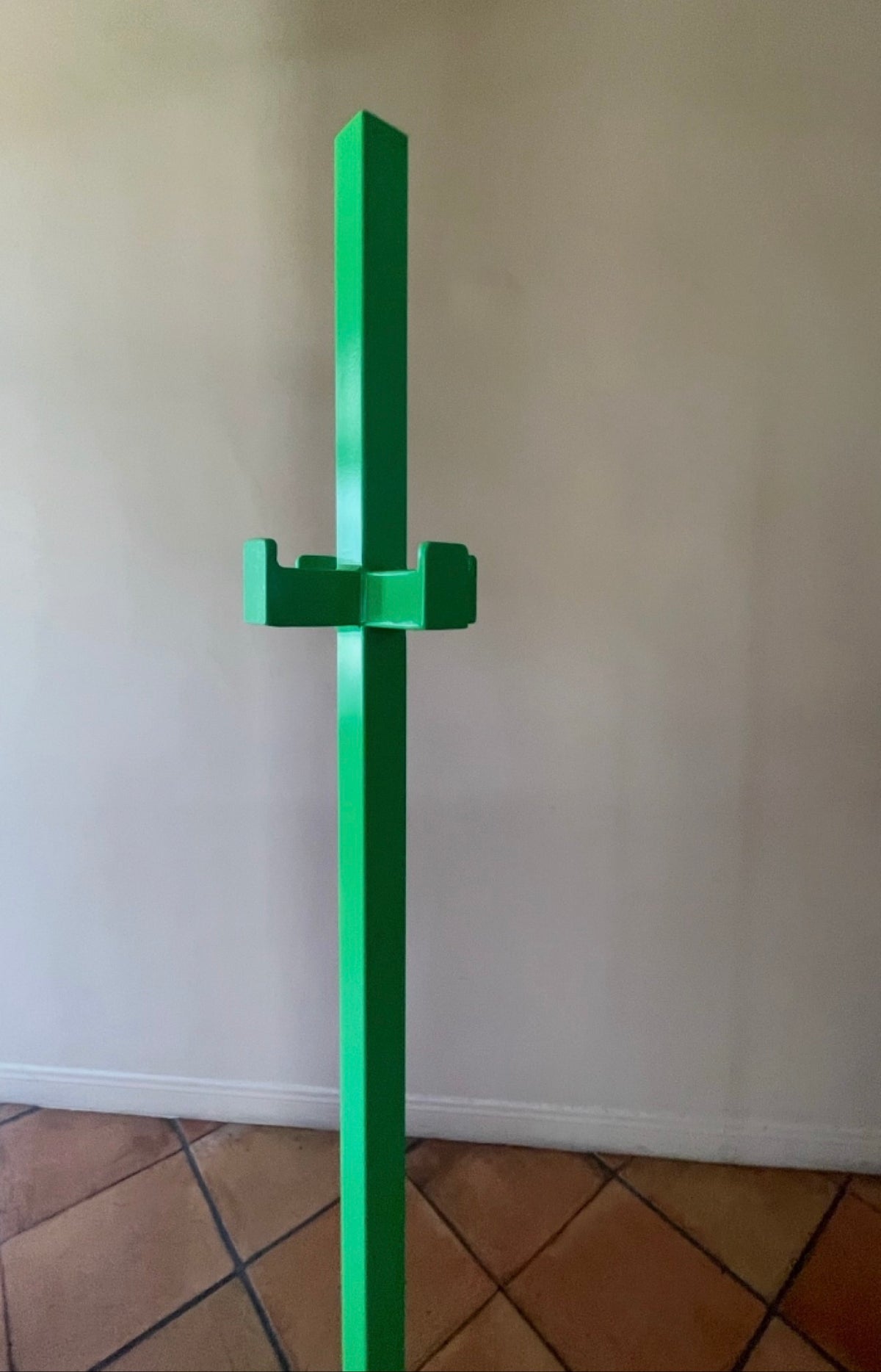The Stand - hook detail in bright green
